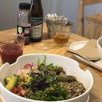 Own composed vegan bowl at Breathe in Barcelona