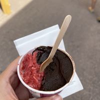 Sour cherry with rum and lavender chocolate   at Lavendula in Pecs