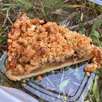 Vegan crumble pie, with apples and cinnamon… delicious! at Vivi Bistrot - Vila Pamphili in Rome