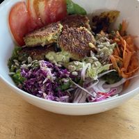 Falafel ensalada at Puerto&Co in Puerto Viejo De Talamanca