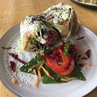 Falafel hummus burrito at Puerto&Co in Puerto Viejo De Talamanca