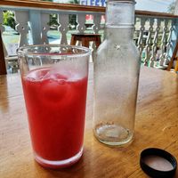 Fresh Watermelon Ginger Lemon Juice! at Puerto&Co in Puerto Viejo De Talamanca