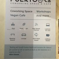 This is the sign downstairs at Puerto&Co in Puerto Viejo De Talamanca