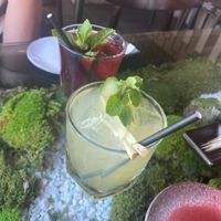 Cherry blossom & highball sake  at Secret Garden in Berlin