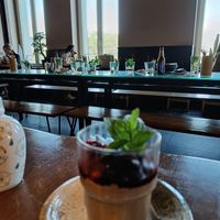 Dessert (sorry for the bad focus) at Secret Garden in Berlin