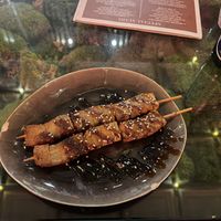 Skewers - tasted ok but was missing a fresh side dish to go with it  at Secret Garden in Berlin