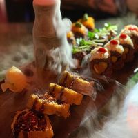 Sushi and dry ice show at Secret Garden in Berlin