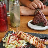 Starters and homemade lemonade at Secret Garden in Berlin