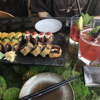 A selection of 4 different sushi’s with 2 cocktails  at Secret Garden in Berlin