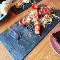 Vegan BBQ Sticks, that tasted very meaty 😳 at Secret Garden in Berlin