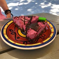 Raspberry cheesecake deliciousness  at Intoku in Hahei