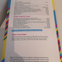 Menu at Outside The Box Cafe in Ilkley