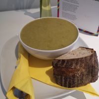 Leek and potato soup at Outside The Box Cafe in Ilkley
