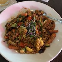 This vegetable risotto was literally the beat thing I’ve eaten all week! Just ask for them to make it vegan and they’ll leave the cheese out. SO GOOD!  at Skull Creek Dockside in Hilton Head Island