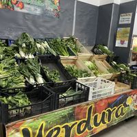 Variety of types of Greens and  lettuce   at Il Mercatone della Frutta in Collesano