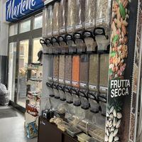 Bulk nuts, lentils, grains  at Il Mercatone della Frutta in Collesano