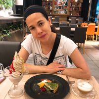 matcha cheesecake  at nu dish Deli & Cafe in Tokyo