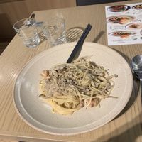 Carbonara 👌🏼 at nu dish Deli & Cafe in Tokyo