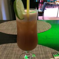 Iced Tamarind Juice -- a very interesting drink! at Chamkar - The Passage in Siem Reap