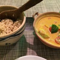 Cambodian Curry -- delicious and very interesting flavour (and this is coming from somebody who eats Indian curry regularly) at Chamkar - The Passage in Siem Reap