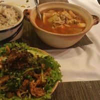 Salad and soup  at Chamkar - The Passage in Siem Reap