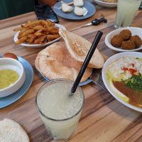 Food at Abu Hassan in Tel Aviv