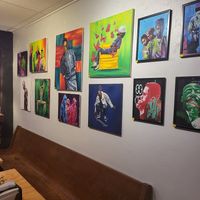 Nice artwork at Zeke's Beans & Bowls in Norfolk