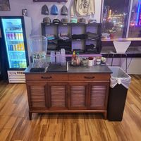 Free water at Zeke's Beans & Bowls in Norfolk