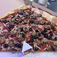 Not enough cheese sleezeballs  at Arinell Pizza in Berkeley