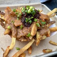 Vegan poutine with sambal. Bomb!  at Saus at Bow Market in Somerville