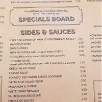 Menu at Albert's Eatery in Whitby