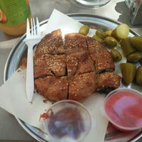 Spinach burekah at Ha Bourekas Hatorki in Haifa