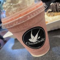 Strawberry smoothie - tasted like a milk drink not a smoothie   at Cinnaholic in Seattle