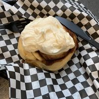 Classic cinnamon roll w/ cream “cheese” frosting at Cinnaholic in Seattle