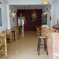 The reception, and inside eating place. at Vegan Phangan in Koh Phangan