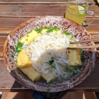 Vegan Pho. Tasted okay but could use some vegetables. Tofu was a bit boring. Portion size was okay, lots of noodles. at East Moon in Berlin