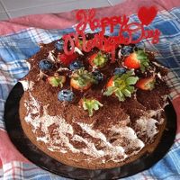 Vegan Black Forest cake at Hello Bakery and Cafe in Johor Bahru