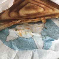 GF ‘cheeze’ and beans toastie   at Frankie's Toasties in Manchester