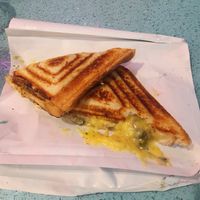 Vegan cheese & Jalapenos at Frankie's Toasties in Manchester