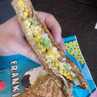 Vegan Supreme toasty  at Frankie's Toasties in Manchester