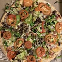 Vegan cauliflower crust veggie delight at Mooses Tooth in Anchorage