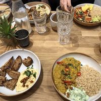 Hummus, Daal, Chilli Sin Carne at Vertigo - Cross St in Manchester