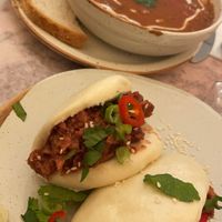 Soup of the day and bao  at Vertigo - Cross St in Manchester
