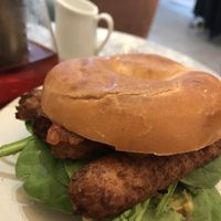 Breakfast bagel at Vertigo - Cross St in Manchester