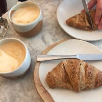 Oat Milk lattes and vegan croissants at Vertigo - Cross St in Manchester