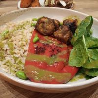 Hot bowl: sweet potato falafel at Vertigo - Cross St in Manchester
