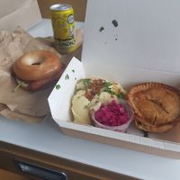 Couldn't resist the breakfast bagel at Vertigo - Cross St in Manchester