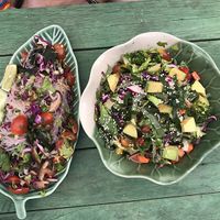Marinated mushroom and noodle salad / supersalad bowl  at Mia's Hangout in Krabi