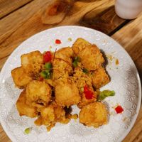 Salted egg tofu at Brainwave Cafe in Sydney