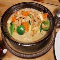 Green curry at Brainwave Cafe in Sydney